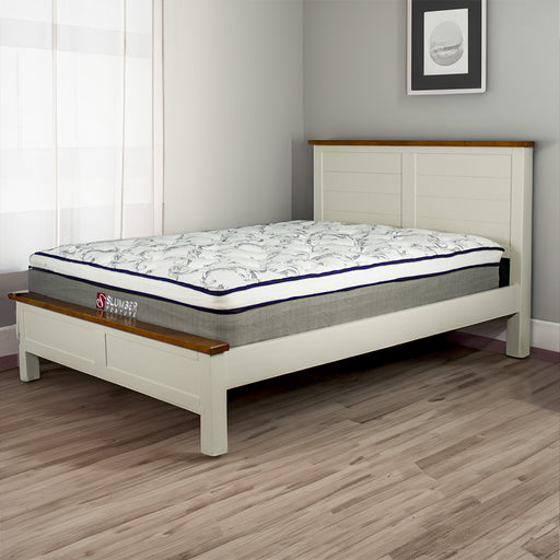 An overall view of the Alton Double Bed + Euro Top Pocket Spring Mattress Combo.