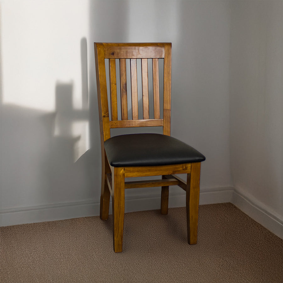 The Hamilton Rimu Stained NZ Pine Dining Chair.
