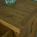 Close up of the top of the Ventura Recycled Pine Buffet, showing the wood grain