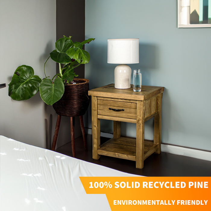 Ventura Recycled Pine Bedside Cabinet