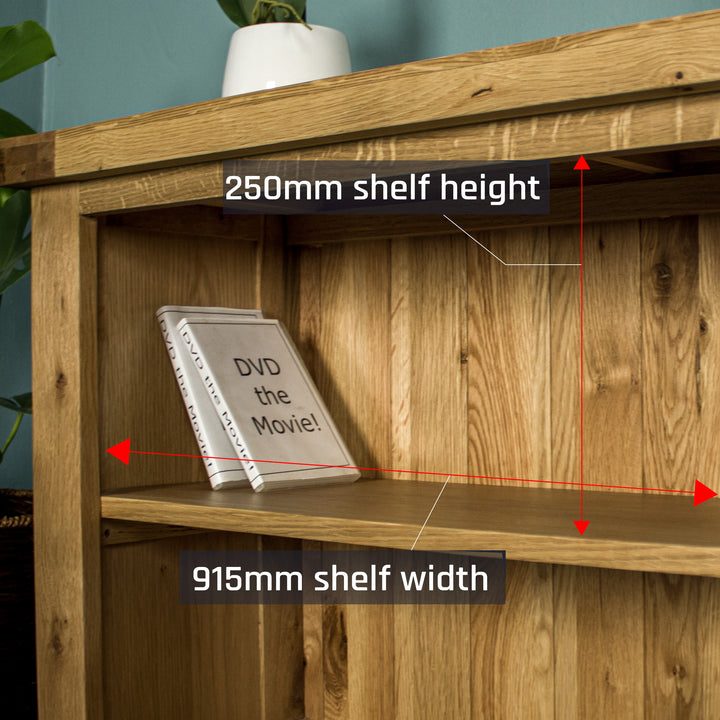 Yes Low Oak Bookcase