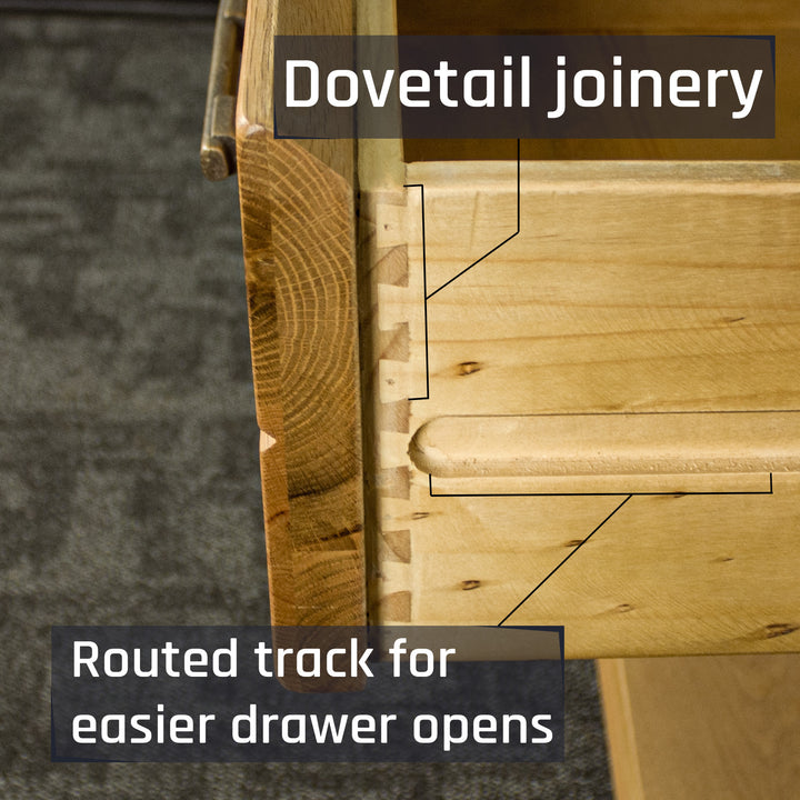 Camden 2 Drawer Oak Hall Table