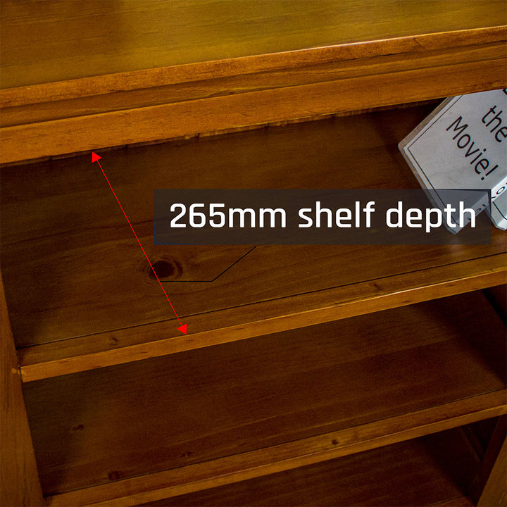 A close up of the top shelf.