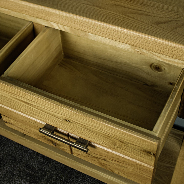 Camden 2 Drawer Oak Hall Table