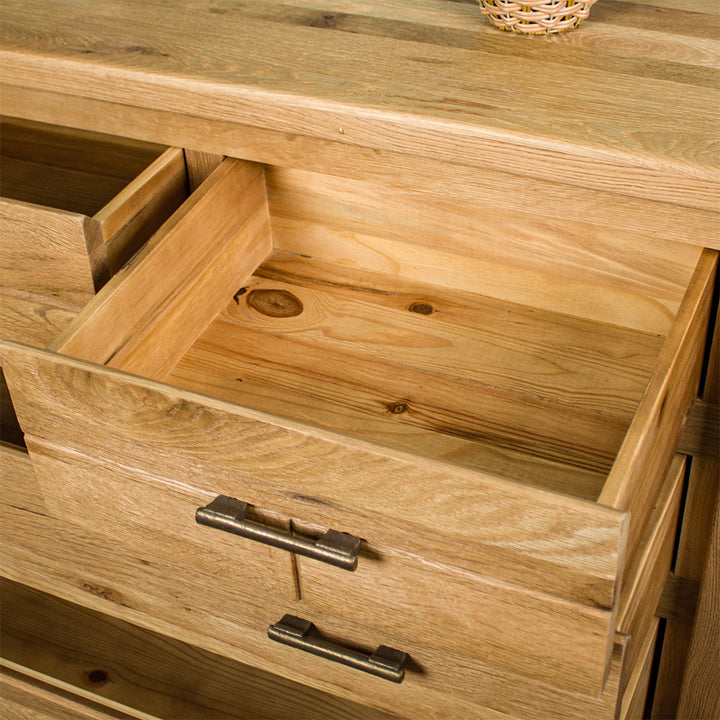 Camden 4 Drawer White Oak Lowboy