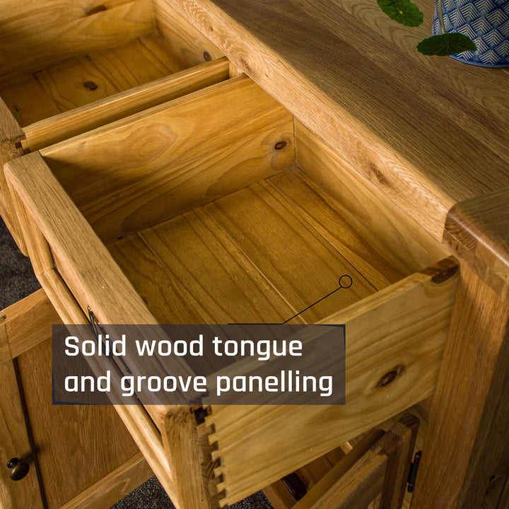 Yes Large Oak Buffet and Hutch