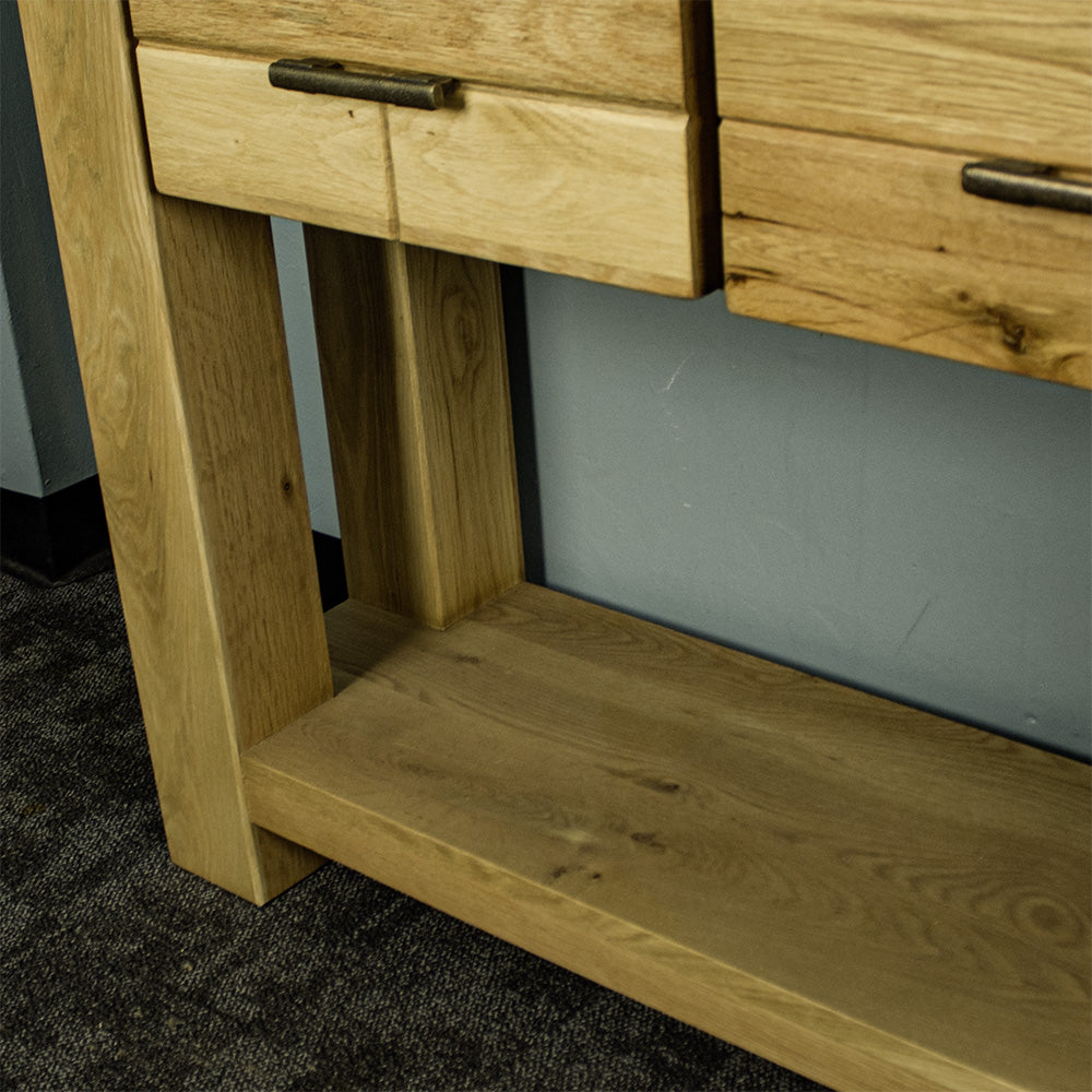 Camden 2 Drawer Oak Hall Table