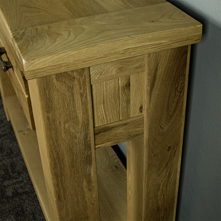 Camden 2 Drawer Oak Hall Table