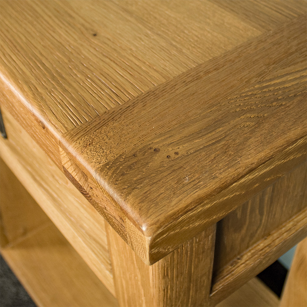 Vienna Oak Hall Table w/ Wine Rack