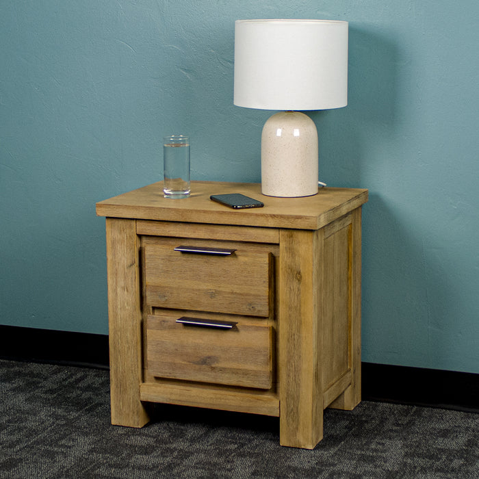 Mars Two-Drawer Bedside Cabinet