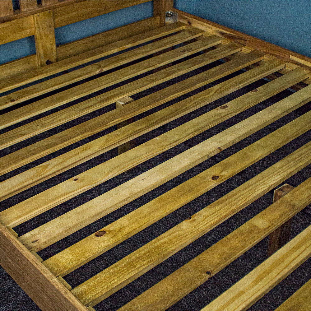Versailles Oak Queen Size Slat Bed