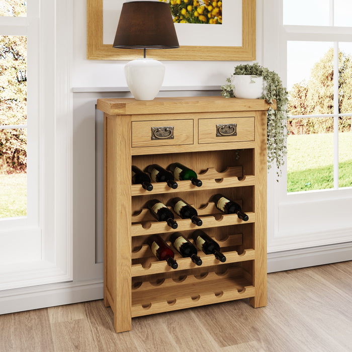 Copenhagen Small Oak Wine Rack