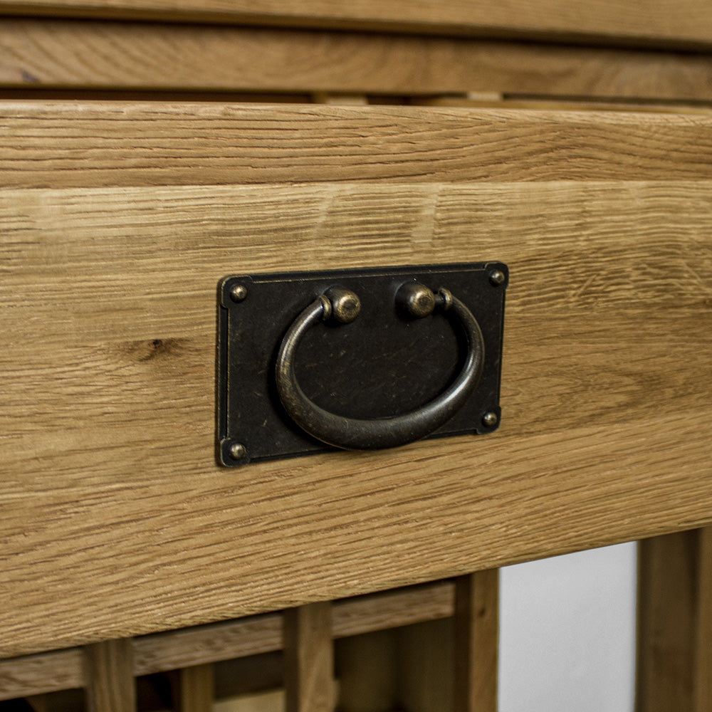 Yes Large Oak Sideboard with Wine Rack