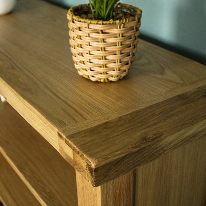 Yes Low Oak Bookcase