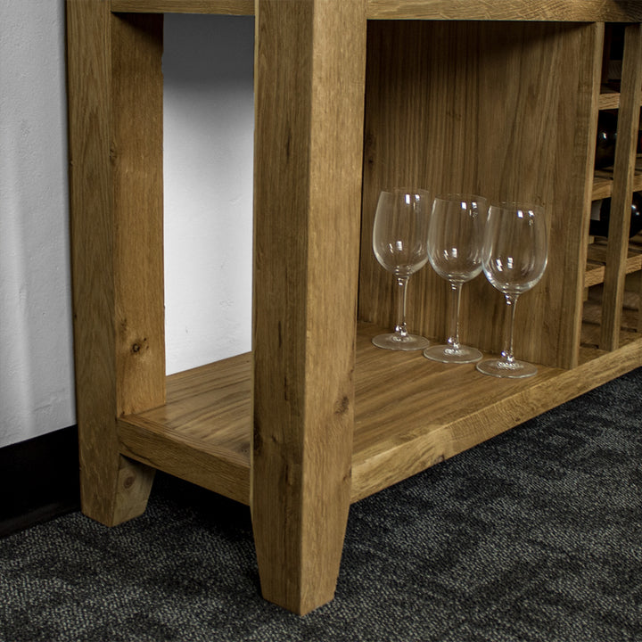 Yes Large Oak Sideboard with Wine Rack