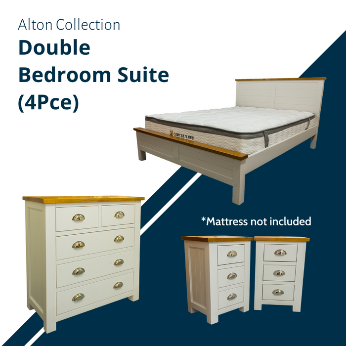 Alton Double Bedroom Suite (4 Pieces) With Tallboy