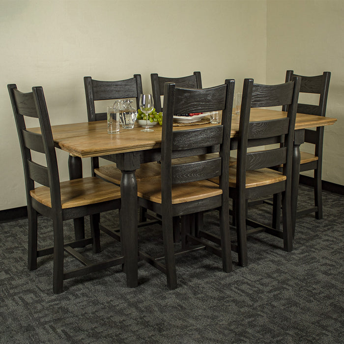 Boston Oak 7 Piece Dining Suite with Extending Table