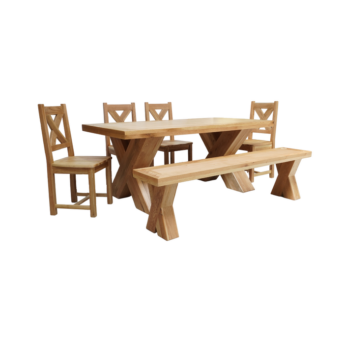 Maximus 6 Piece Oak Dining Suite