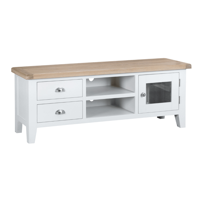 TT-LTV-W Titus Oak Top TV Unit / Entertainment Unit Default