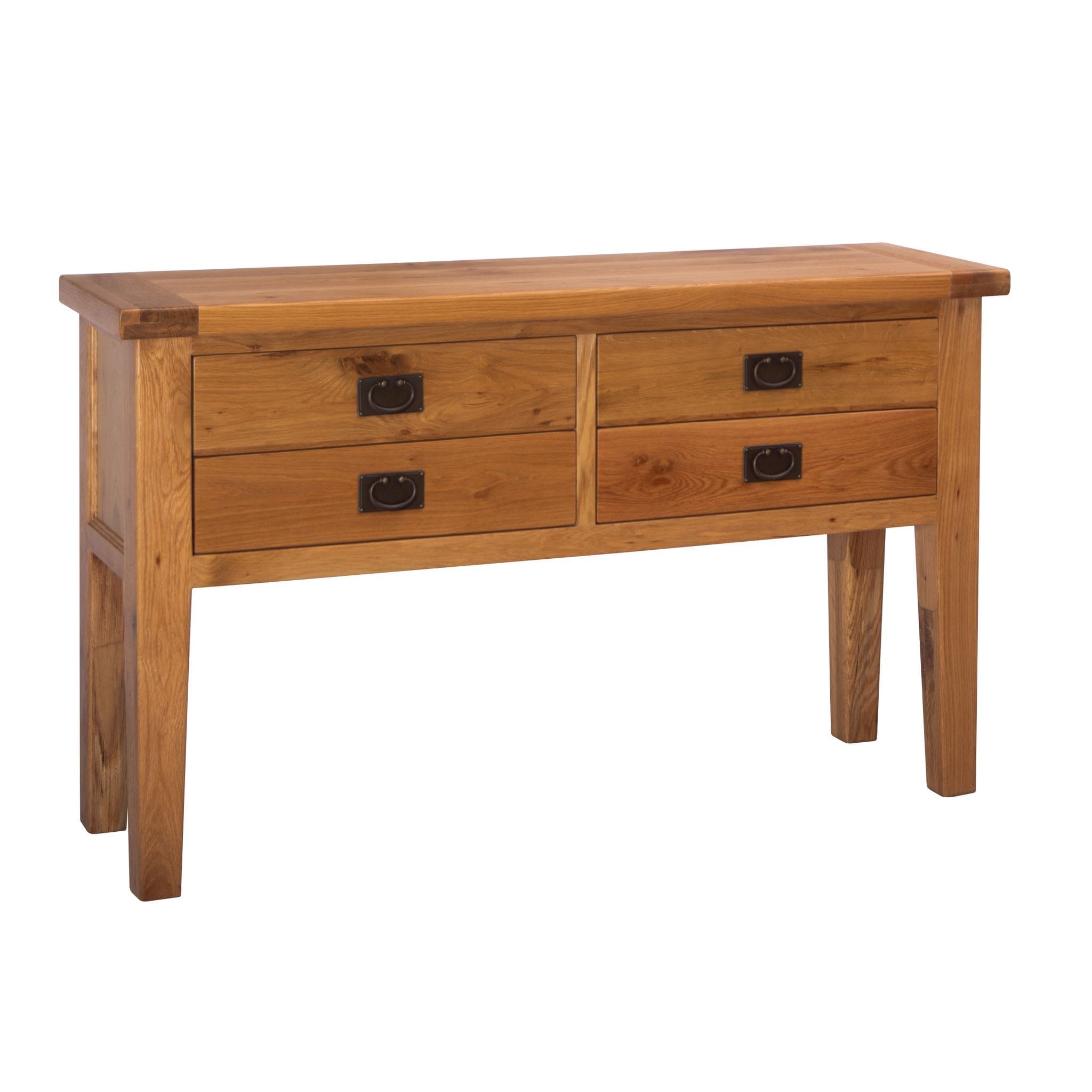 Vienna 4 Drawer Oak Hall Table | Mainland Furniture NZ