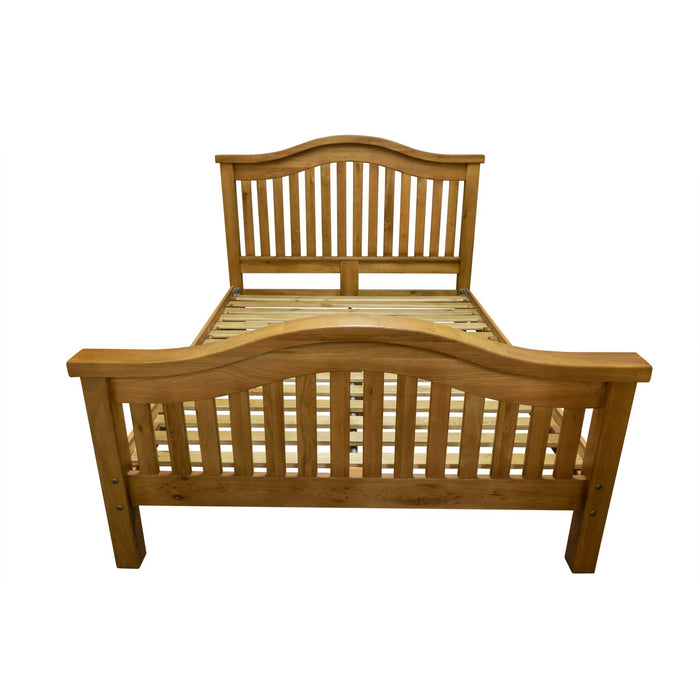 VB006 Vienna Oak Curved Queen Bed Default