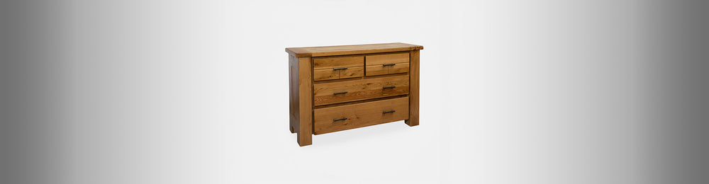 solid oak chest of drawers - Mainland Furniture NZ