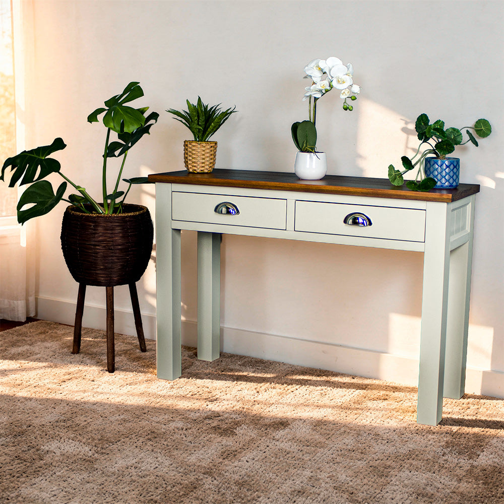 Alton 2 Drawer Pine Hall Table