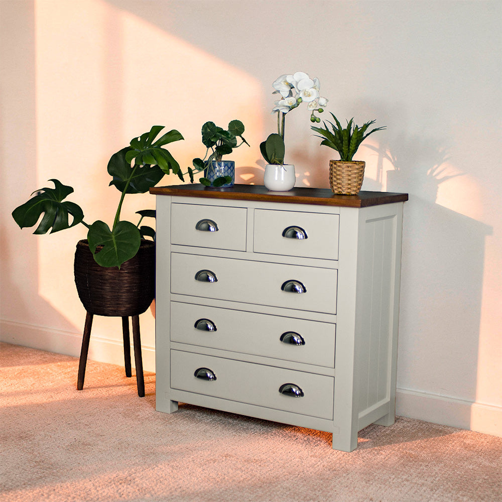 Alton 5 Drawer Pine Tallboy