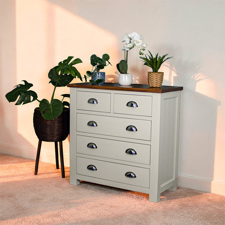 Alton 5 Drawer Pine Tallboy