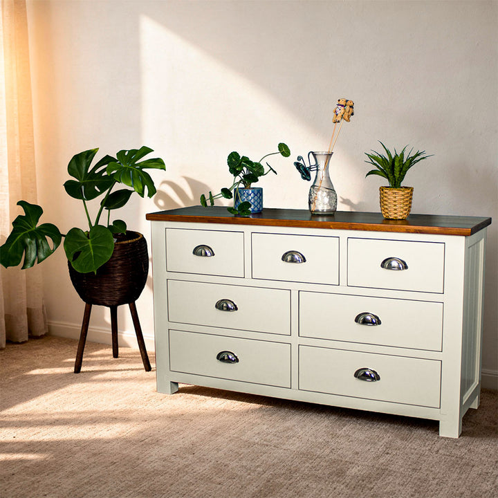 Alton 7 Drawer Pine Lowboy
