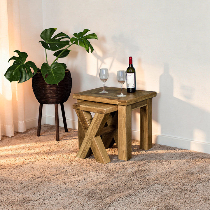 Amstel Oak Nesting Tables