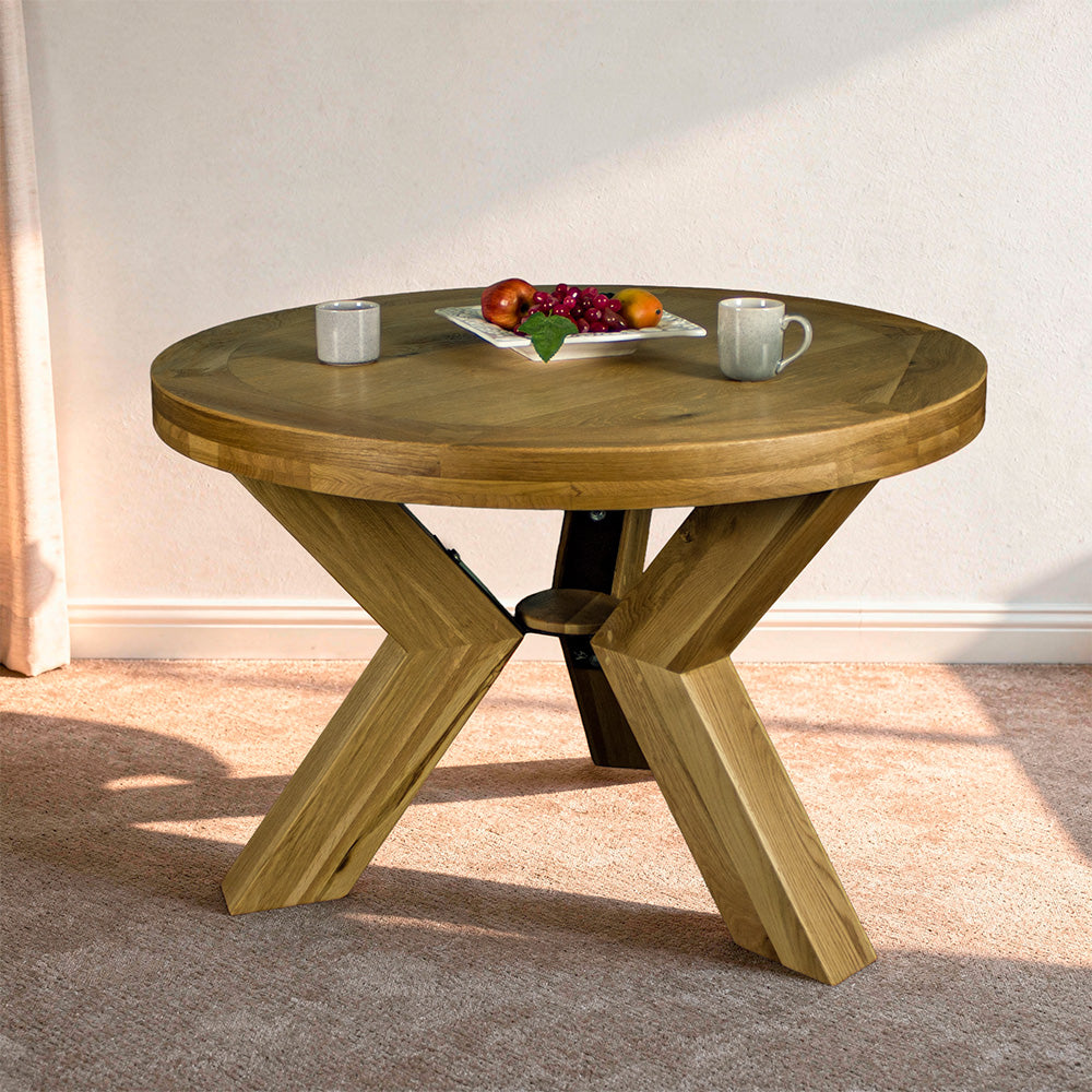 Amstel Round Oak Dining Table