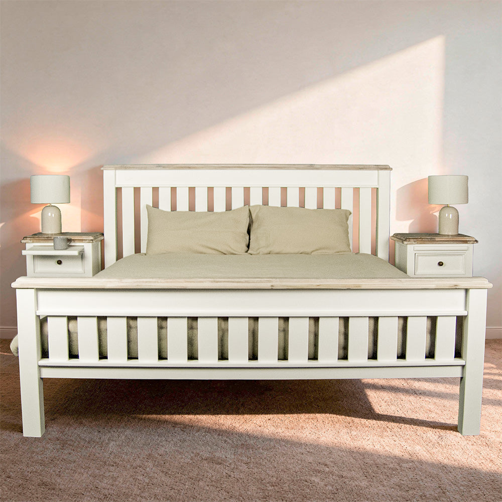 Biarritz Two-Tone Super King Size Slat Bed Frame