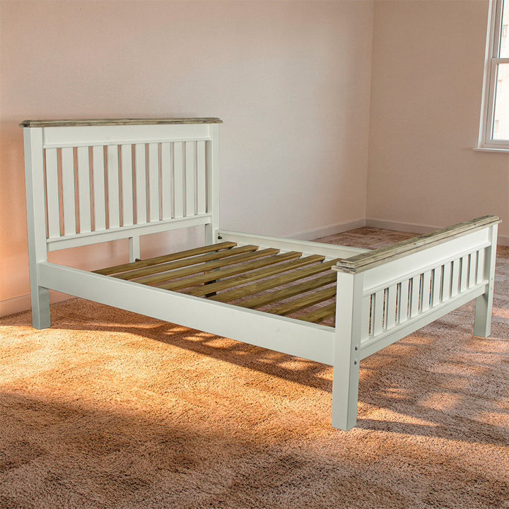 Biarritz Two-Tone Queen Size Slat Bed Frame