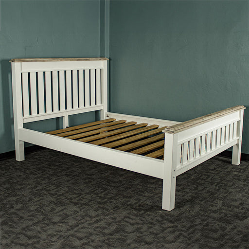 The front of the Biarritz Two-Tone Queen Size Slat Bed Frame.