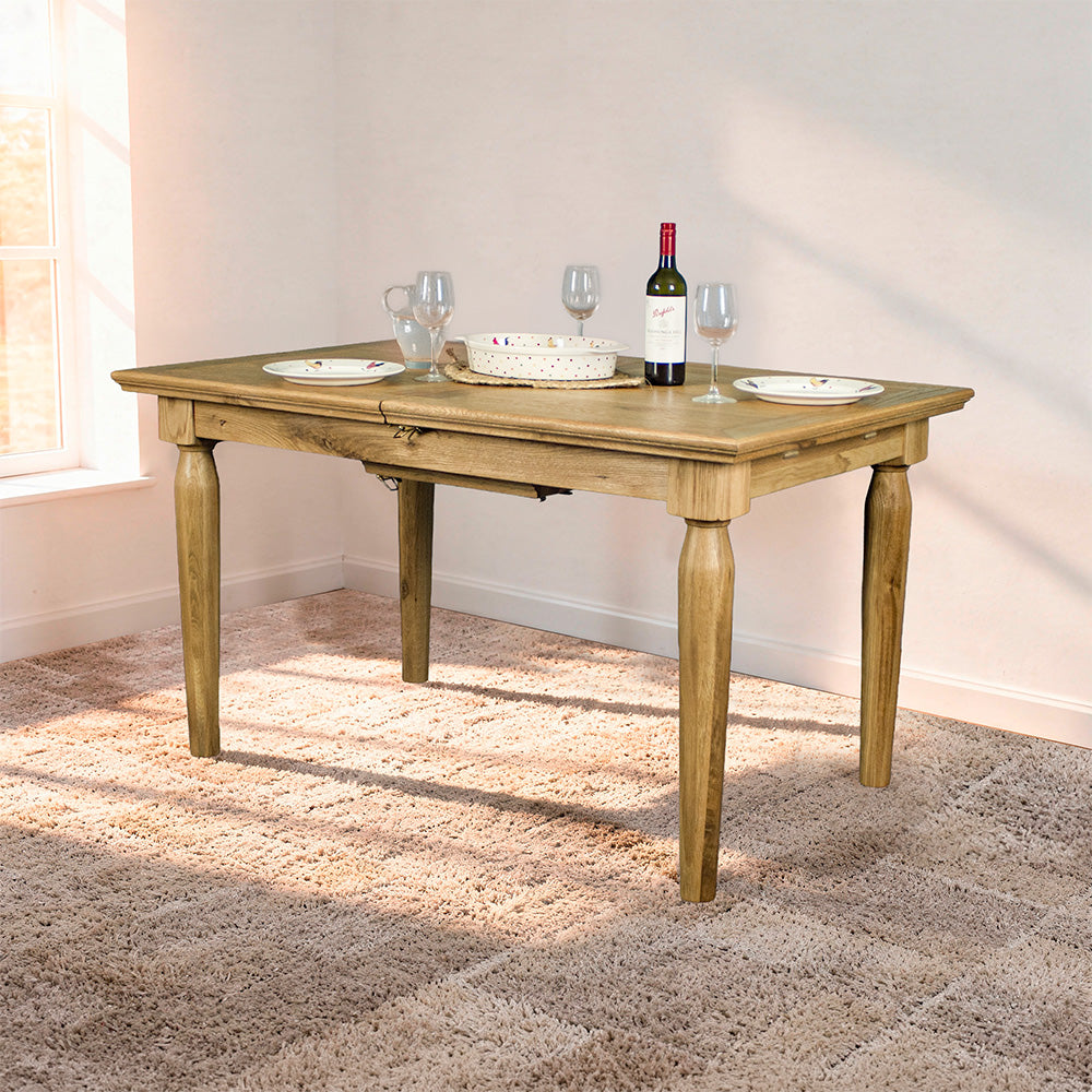Boston Oak Extending Dining Table - Natural Oak