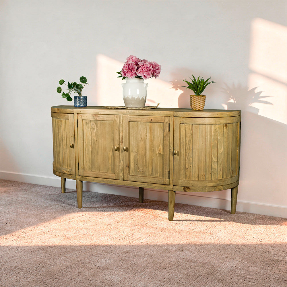 Buffalo Recycled Pine Curved Buffet