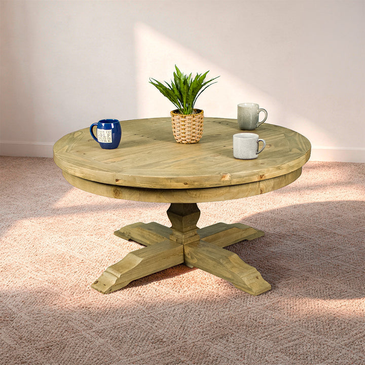 Buffalo Recycled Pine Round Coffee Table