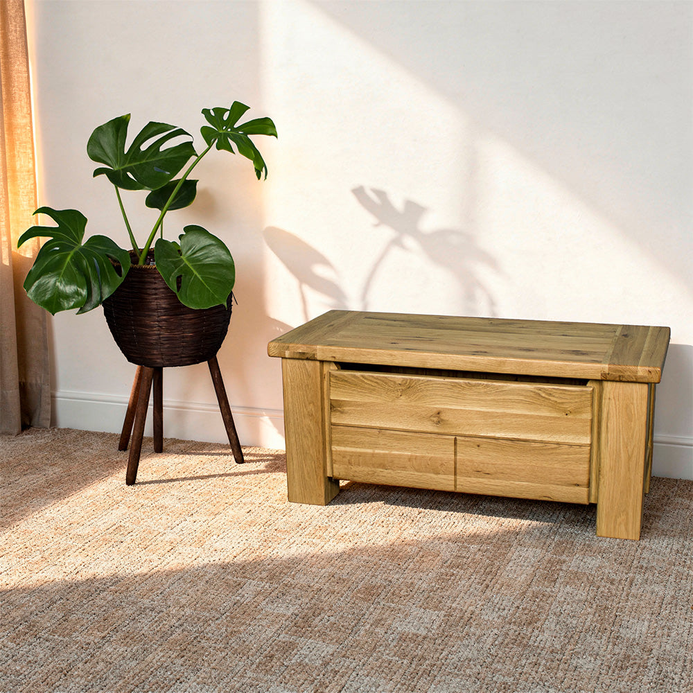 Camden Oak Blanket Box