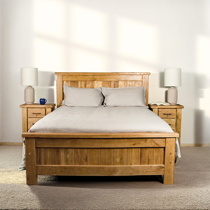 Camden Oak Double Size Bed Frame