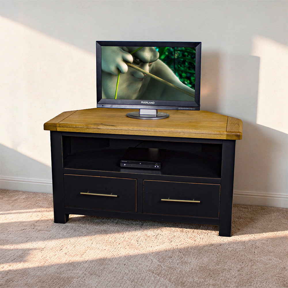 Cascais Oak-top Corner Entertainment Unit