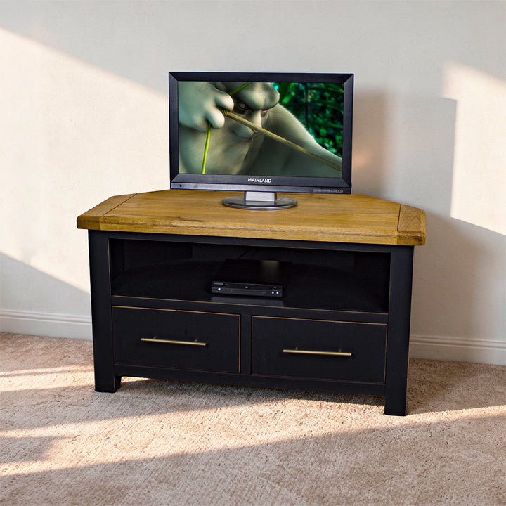 Cascais Oak-top Corner Entertainment Unit