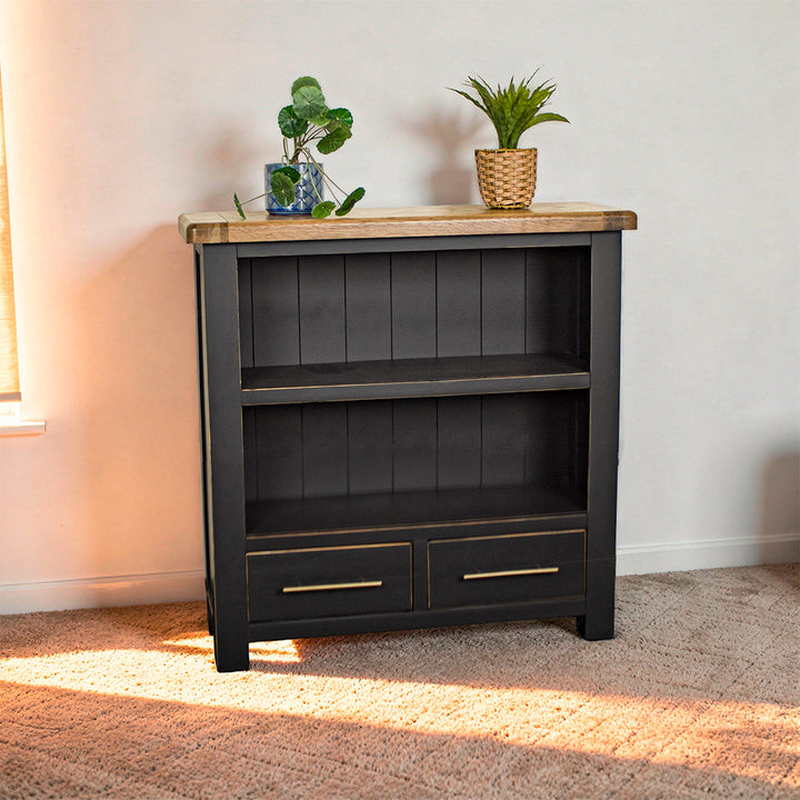 Cascais Oak-top Low Bookcase