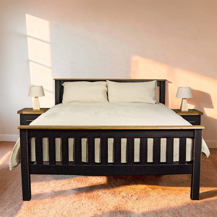 Cascais Oak Top Queen Bed Frame
