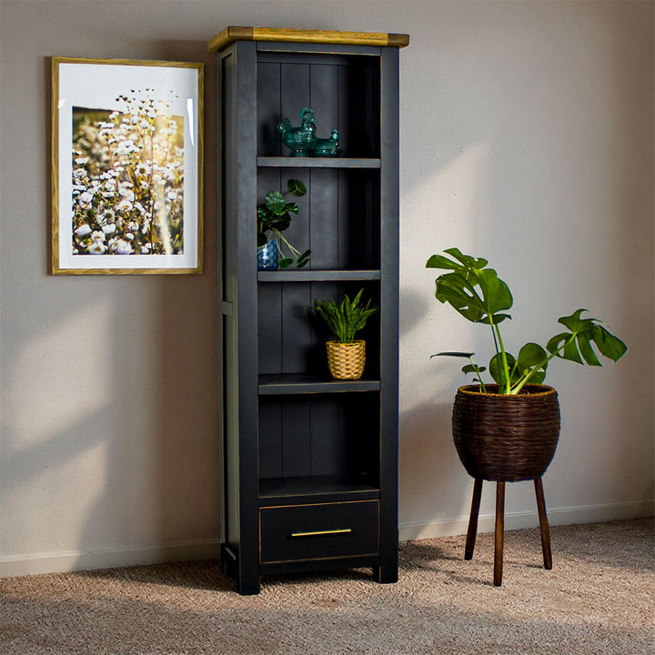 Cascais Tall Black Bookcase