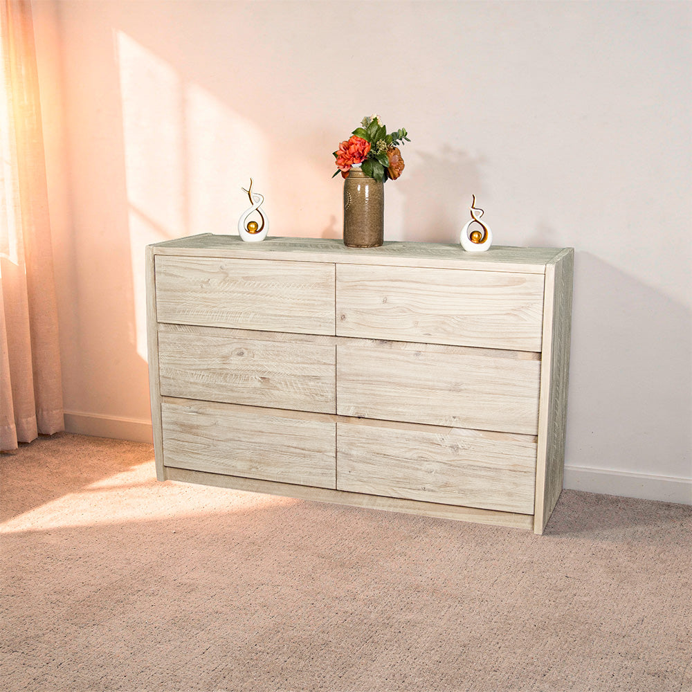Charlotte 6 Drawer NZ Pine Lowboy