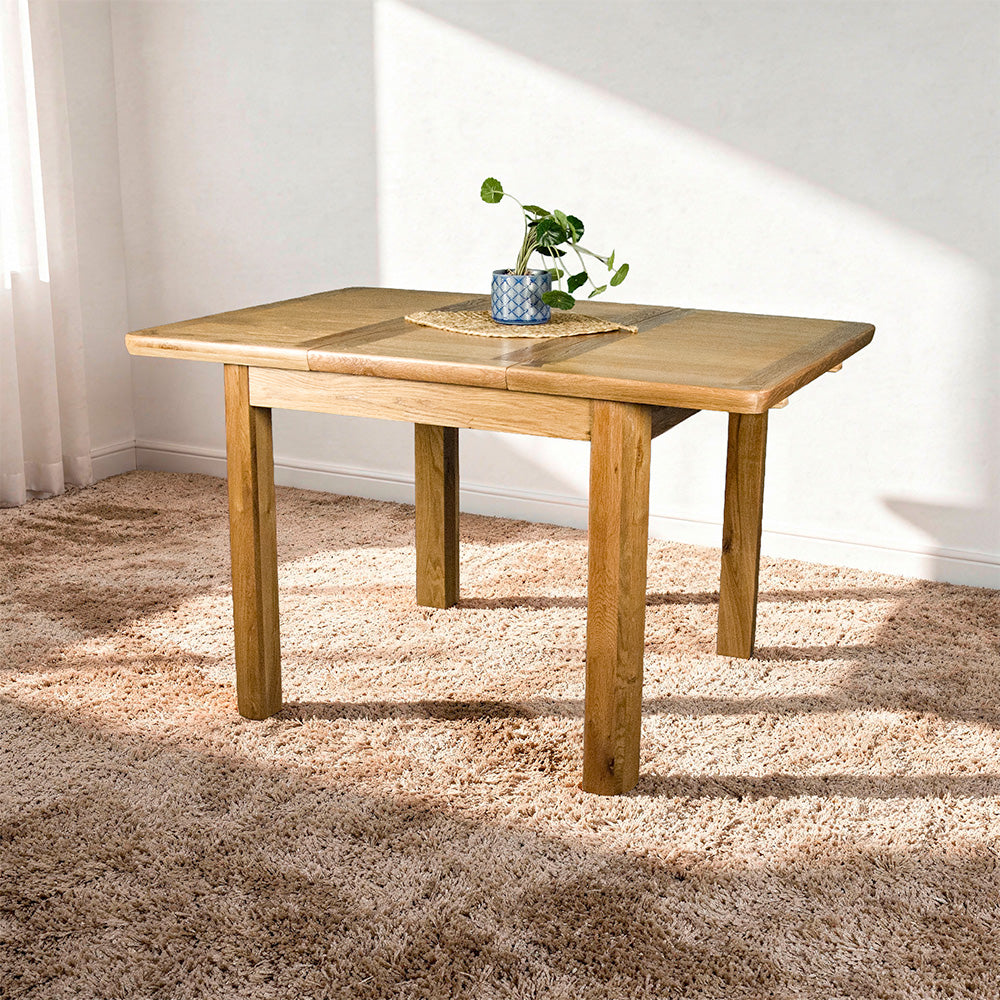 Dakota 4 Seater Square Oak Extending Dining Suite