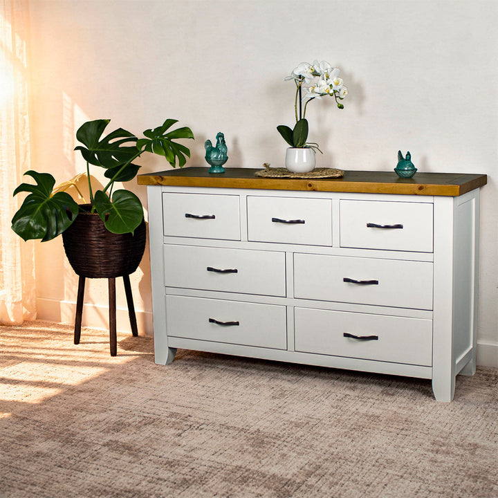 Felixstowe 7 Drawer Pine Lowboy