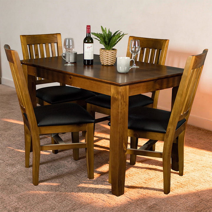 Hamilton 4 Seater Pine Dining Suite with 1.2m Long Table