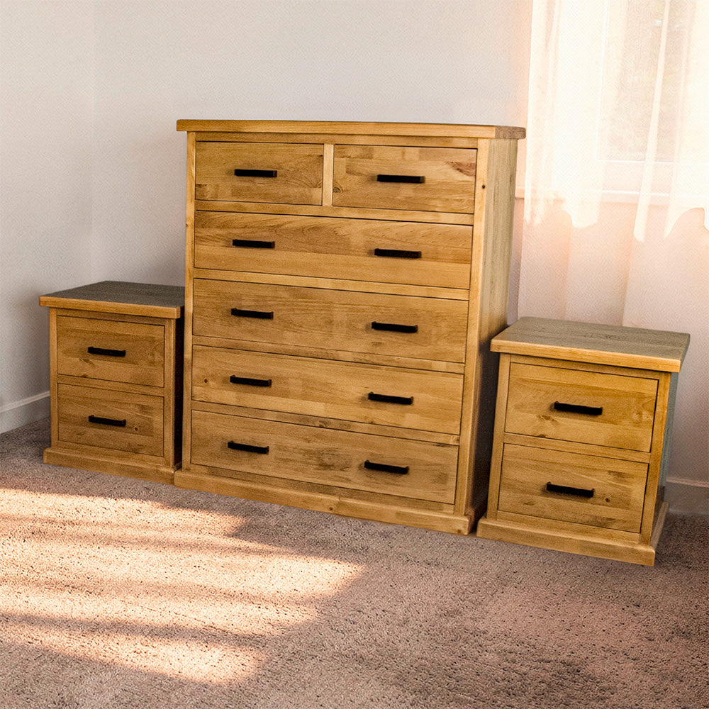 Hive 3 Piece NZ Pine Bedroom Suite